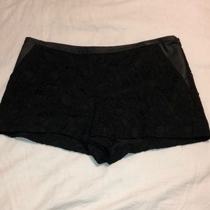 Leather & Lace Shorts